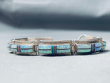 Leah Cleveland Exceptional Vintage Native American Navajo Opal Sterling Silver Bracelet