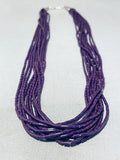 Gorgy!! Native American Navajo Purple Sugilite Sterling Silver Necklace!-Nativo Arts