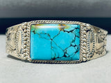 Mike Calladitto Vintage Native American Navajo Turquoise Sterling Silver Bracelet-Nativo Arts
