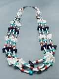 Fab Vintage Santo Domingo Turquoise White Shell Heishi Sterling Silver Necklace-Nativo Arts