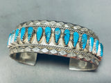 Tears Of Joy Turquoise!! Vintage Native American Navajo Sterling Silver Bracelet Cuff-Nativo Arts