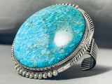Phil Yazzie Earth Blue Turquoise Native American Navajo Sterling Silver Bracelet-Nativo Arts
