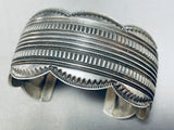 Newsworthy Vintage Native American Navajo Sterling Silver Bracelet Signed By Sunshine Reeves-Nativo Arts