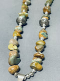 Rare Native American Navajo Royston Turquoise Fire Opal Sterling Silver Necklace-Nativo Arts