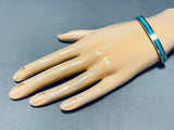 Robin Banteah Vintage Zuni Turquoise Sterling Silver Bracelet-Nativo Arts