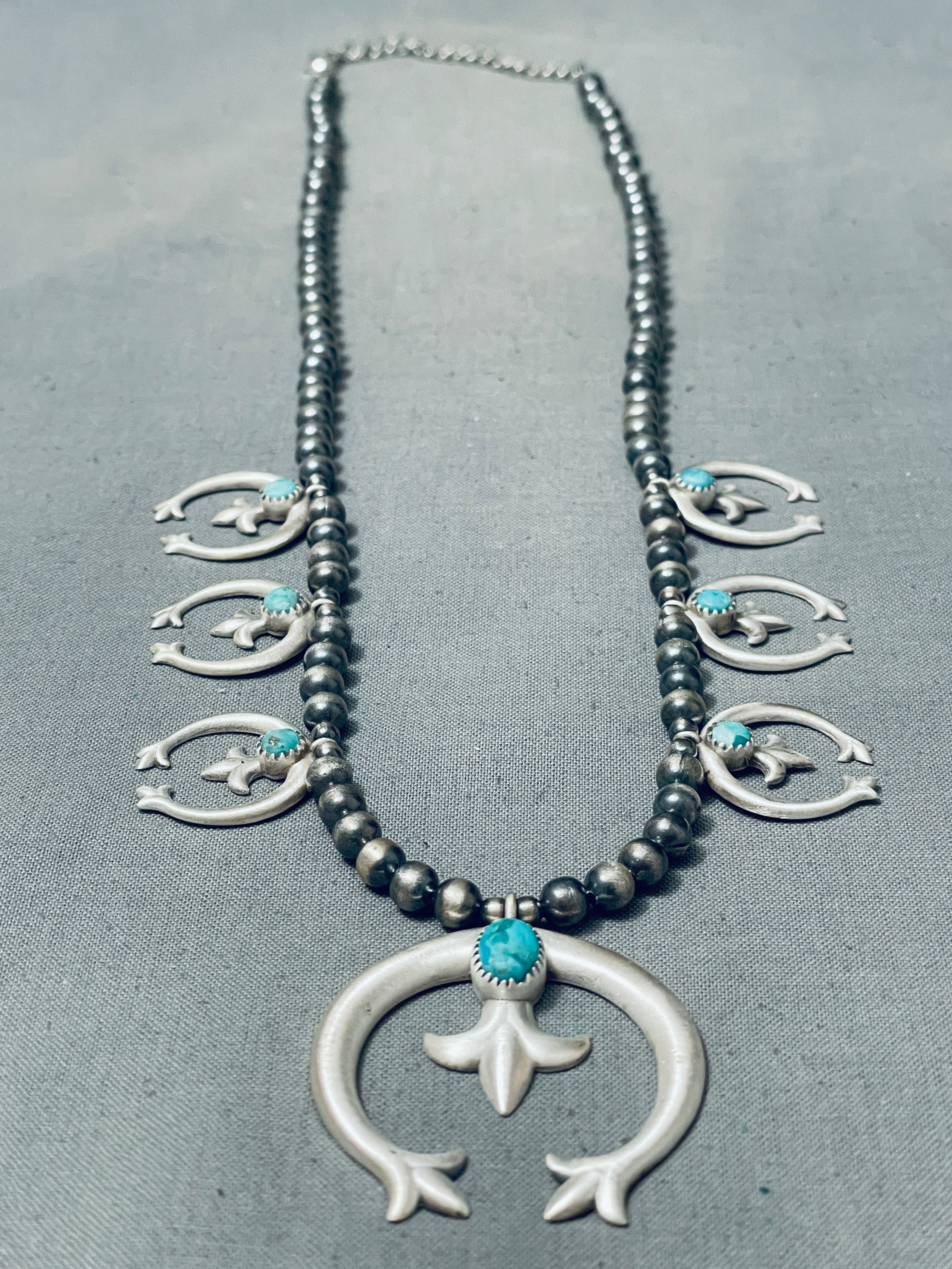 Authentic Vintage Native American Navajo Turquoise Sterling Silver