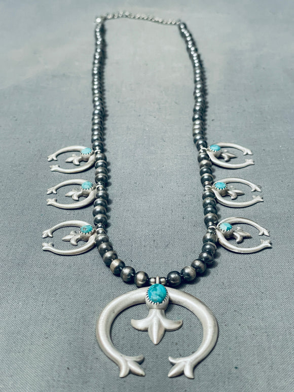 Authentic Vintage Native American Navajo Turquoise Sterling Silver