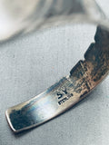Segmented Waves Vintage Native American Navajo Sterling Silver Bracelet Cuff-Nativo Arts