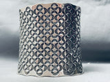 121 Grams Massive Vintage Southwest Sterling Silver Bracelet Cuff-Nativo Arts