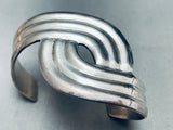 Swirling Wide Vintage Sterling Silver Southwest Bracelet-Nativo Arts
