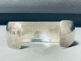 Signed Native American Navajo Sterling Silver Bracelet-Nativo Arts