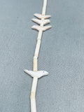Fab White Dove Vintage Santo Domingo Sterling Silver Shell Necklace-Nativo Arts