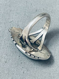 Important Vintage Native American Navajo Lone Mountain Turquoise Sterling Silver Ring