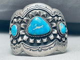 Very Rare Early Thomas Singer Vintage Native American Navajo Turquoise Sterling Silver Bracelet-Nativo Arts