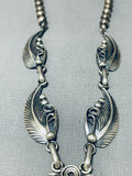 Davey Morgan Vintage Native American Navajo Turquoise Sterling Silver Necklace-Nativo Arts