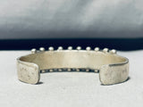 Native American 6 Inch Wrist Cute But Sturdy Vintage Zuni Turquoise Sterling Silver Bracelet-Nativo Arts