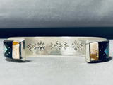 7 Inch Wrist Gil Smith Native American Navajo Monument Valley Inlay Sterling Silver Bracelet-Nativo Arts
