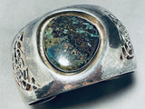 One Of The Best Vintage Native American Navajo Gilbert Turquoise Sterling Silver Bracelet-Nativo Arts