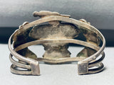 One Of The Best Vintage Native American Zuni 1950's Inlay Turquoise Sterling Silver Bracelet-Nativo Arts