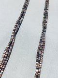 Fab Vintage Santo Domingo Dark Heishi Sterling Silver Necklace-Nativo Arts