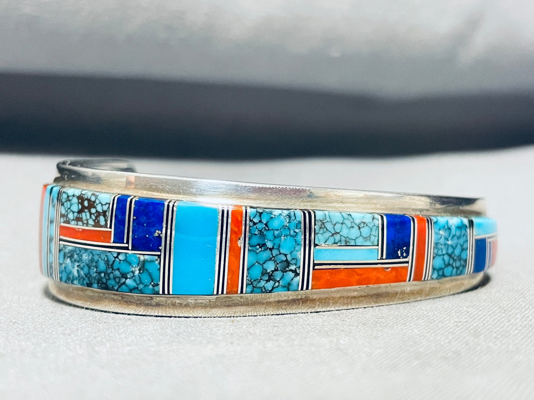 Wil Yazzie Vintage Native American Navajo 6' Wrist Sterling Silver