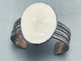 Moonface Rare Vintage Southwest Sterling Silver Bracelet Cuff-Nativo Arts