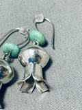 Tremendous Vintage Native American Navajo Royston Turquoise Sterling Silver Earrings-Nativo Arts