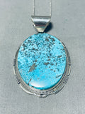 Earth Of Turquoise Vintage Native American Navajo Sterling Silver Necklace-Nativo Arts