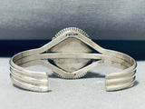 Gigantic Native American Navajo Signed Spiderweb Turquoise Sterling Silver Bracelet-Nativo Arts
