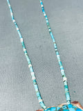 Native American Very Old Authentic Vintage Santo Domingo Turquoise Sterling Silver Necklace-Nativo Arts