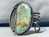 One Of The Finest Vintage Native American Navajo Royston Turquoise Sterling Silver Bracelet-Nativo Arts