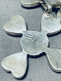 The Best Vintage Native American Navajo Heart Turquoise Sterling Silver Necklace-Nativo Arts