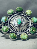 Harry Yazzie Vintage Native American Navajo Damale Turquoise Sterling Silver Bracelet-Nativo Arts