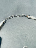 Highly Detailed Vintage Santo Domingo Sterling Silver Inlay Turquoise Necklace-Nativo Arts