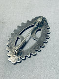 The Most Gorgeous Vintage Native American Zuni Turquoise Sterling Silver Pin Old-Nativo Arts