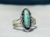 Elegant Vintage Native American Navajo Royston Turquoise Sterling Silver Ring-Nativo Arts