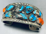 One Of The Best Ever Vintage Native American Navajo Morenci Turquoise Sterling Silver Bracelet-Nativo Arts