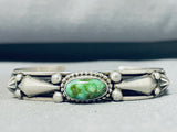 Important Vintage Native American Navajo Al Jake Damale Turquoise Sterling Silver Bracelet-Nativo Arts