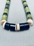 Native American Superior Early Vintage Santo Domingo Serpentine Sterling Silver Necklace-Nativo Arts