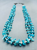 Nuggets Of Old Turquoise Vintage Native American Navajo Heishi Necklace-Nativo Arts