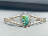 Larson Lee Native American Navajo Sonoran Turquoise Sterling Silver Bracelet-Nativo Arts