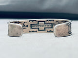 Important 6 Inch Wrist Vintage Choctaw Inlay Turquoise Sterling Silver Bracelet-Nativo Arts
