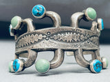 Important Rose Chee Vintage Native American Navajo Turquoise Sterling Silver Bracelet-Nativo Arts