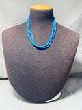 Gorgy!! Denim Lapis Native American Navajo Sterling Silver Necklace-Nativo Arts