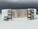 Juan Willie Opal Inlay Vintage Native American Navajo Sterling Silver Bracelet-Nativo Arts