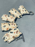Happy Kitty Cat!! Vintage Sterling Silver Clasp Bracelet-Nativo Arts