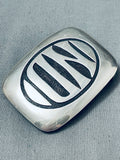 Important Frank Patania Vintage Hand Tooled Sterling Silver Geometric Buckle Old