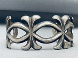 One Of The Most Detailed Vintage Native American Navajo Sterling Silver Bracelet-Nativo Arts