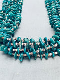 Dropdead Gorgeous Vintage Navajo Royston Turquoise Heishi Necklace-Nativo Arts