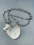 One Of Most Unique Ever Vintage Native American Navajo Green Turquoise Sterling Silver Necklace-Nativo Arts